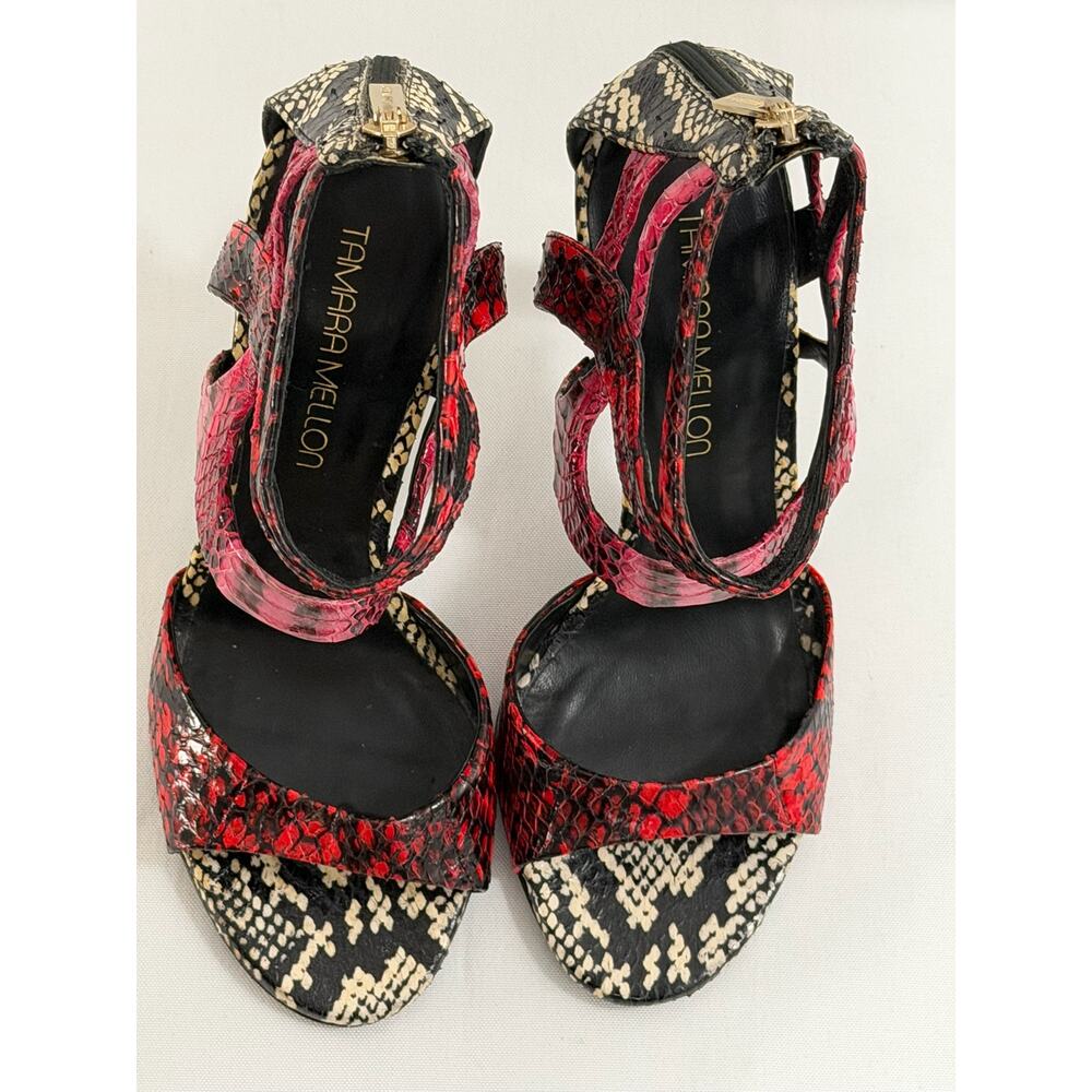 New Tamara Mellon Vintage By Designer Jimmy Choo Fatale Snake Leather Sz 6-36